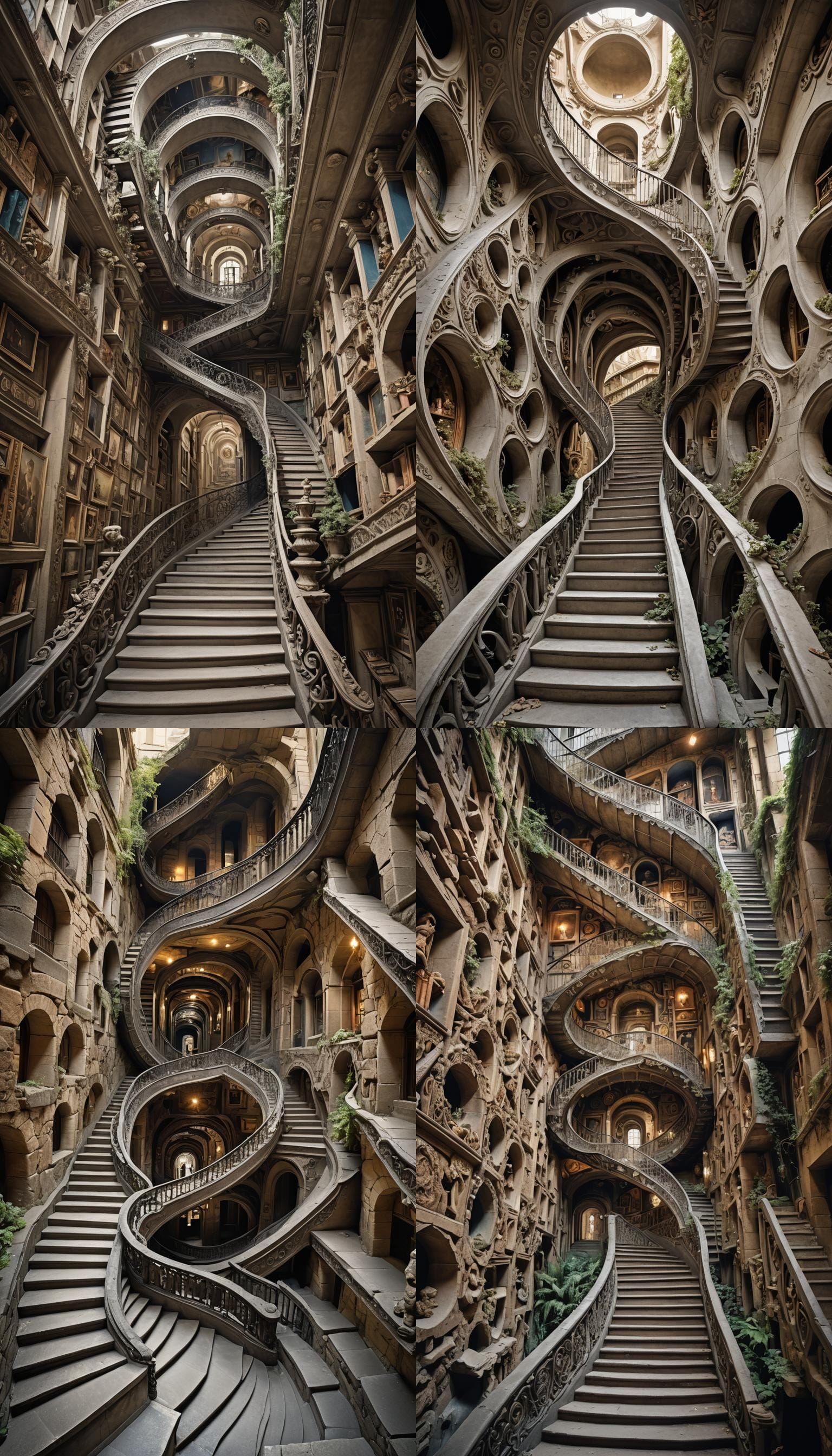 Escherian Stairway: An Impossible Dreamscape