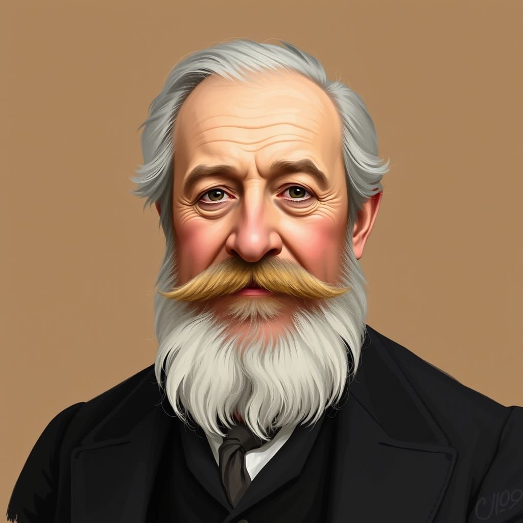 Oil Portrait of a Wealthy Gentleman in 1800s Attire