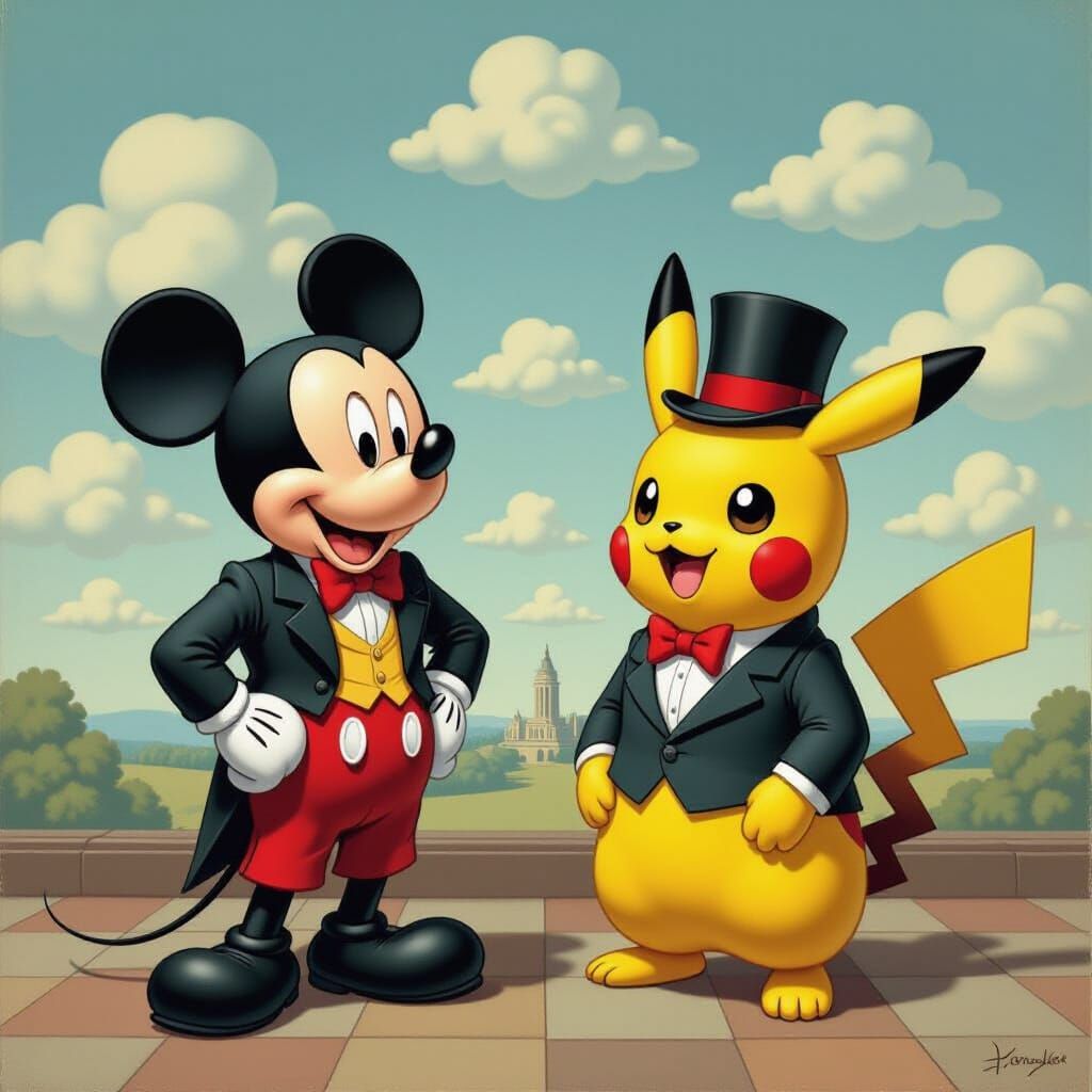 Mickey and Pikachu