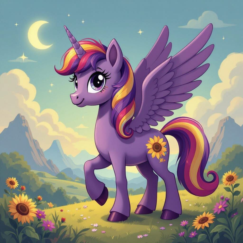 Generation 1 My Little Pony with Wings in Fairytale Landscap...