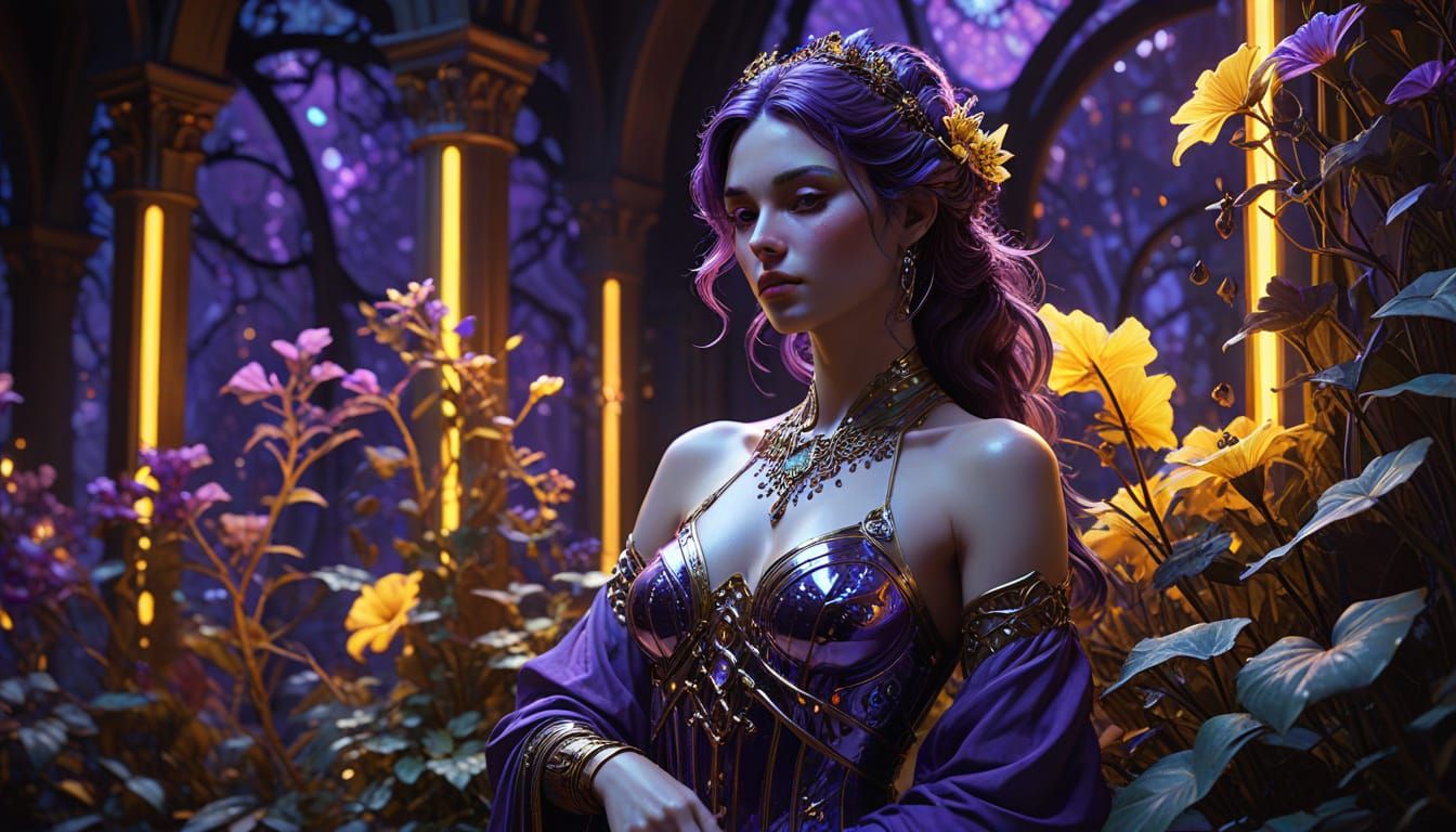 Optical Illusion Art: Serene Fractal Garden