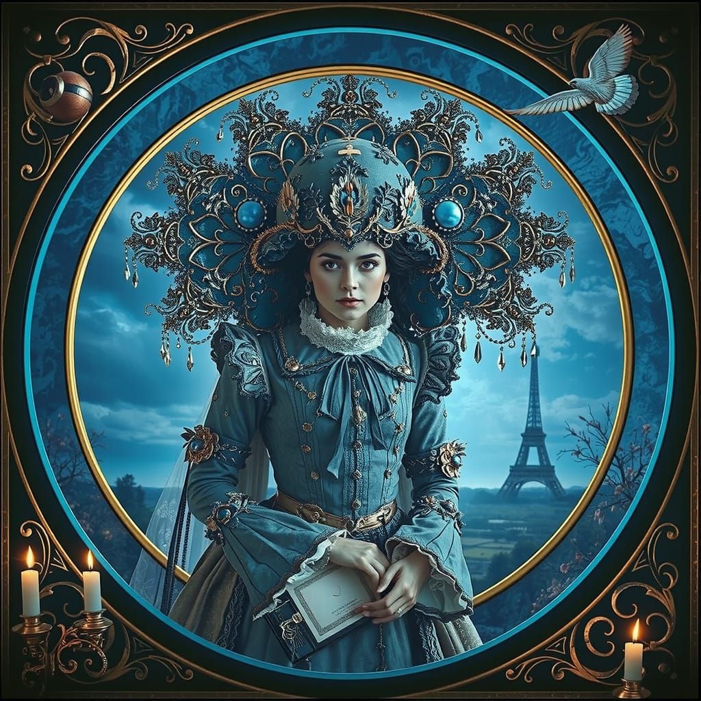 Dreamlike French Landscape with Antique Figure