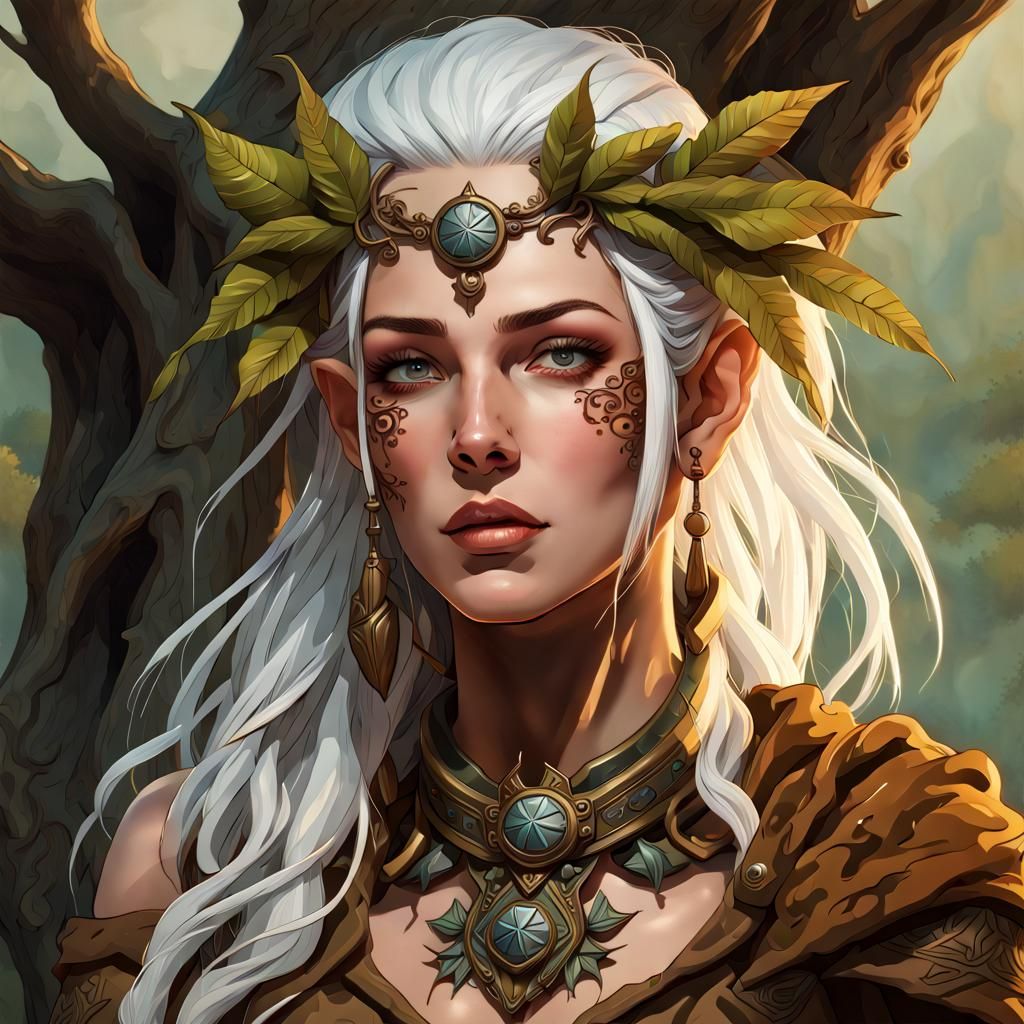 Tribal Huntress in Medieval Fantasy Style