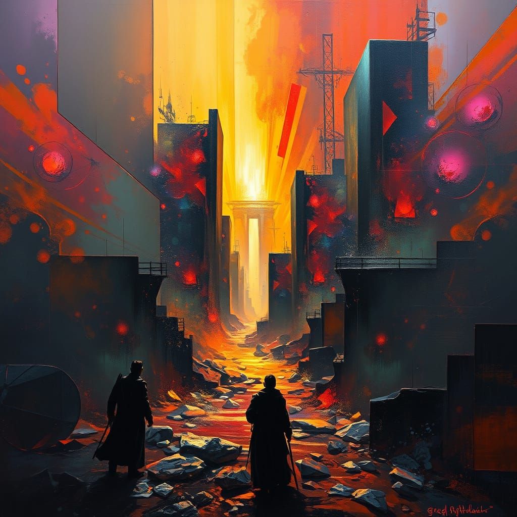 Harmonious Color Clash with Geometric Shapes