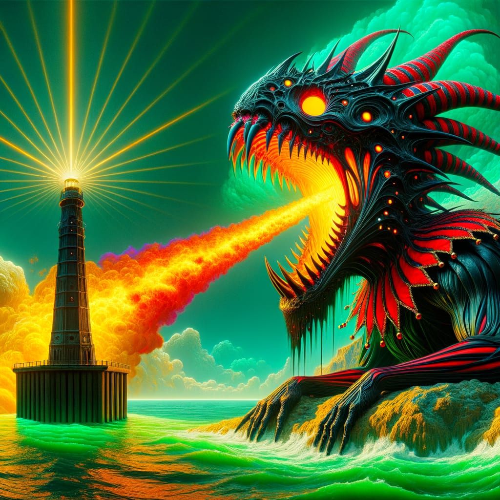 Gothic Dark Elf Court Jester Amidst Electric Sea