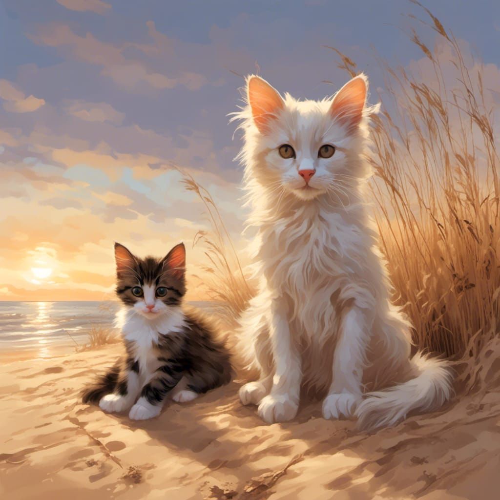 Two Friends Watching The Sunrise I