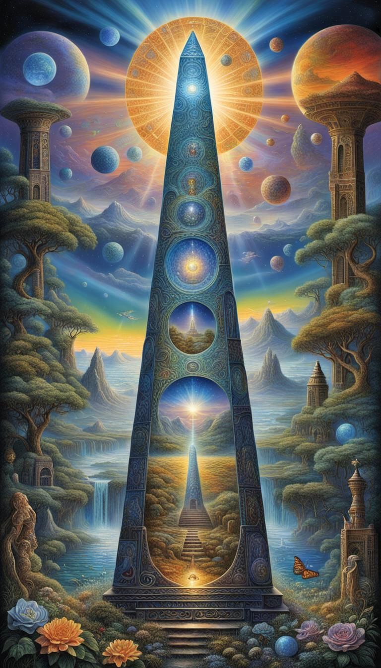 Holographic Obelisk: Magnetic Vision Surrealism