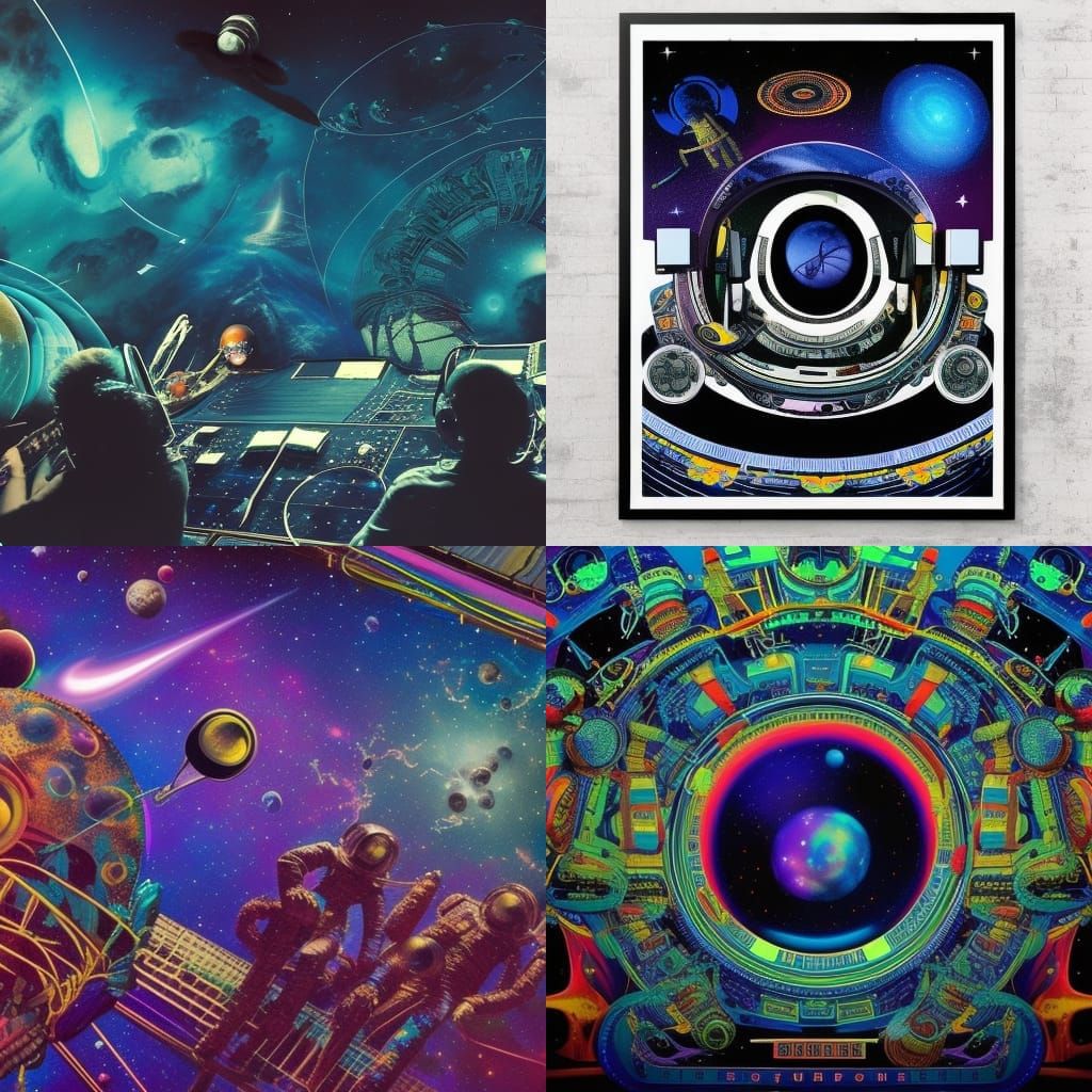 Psychedelic Astronaut Funk Band in Space
