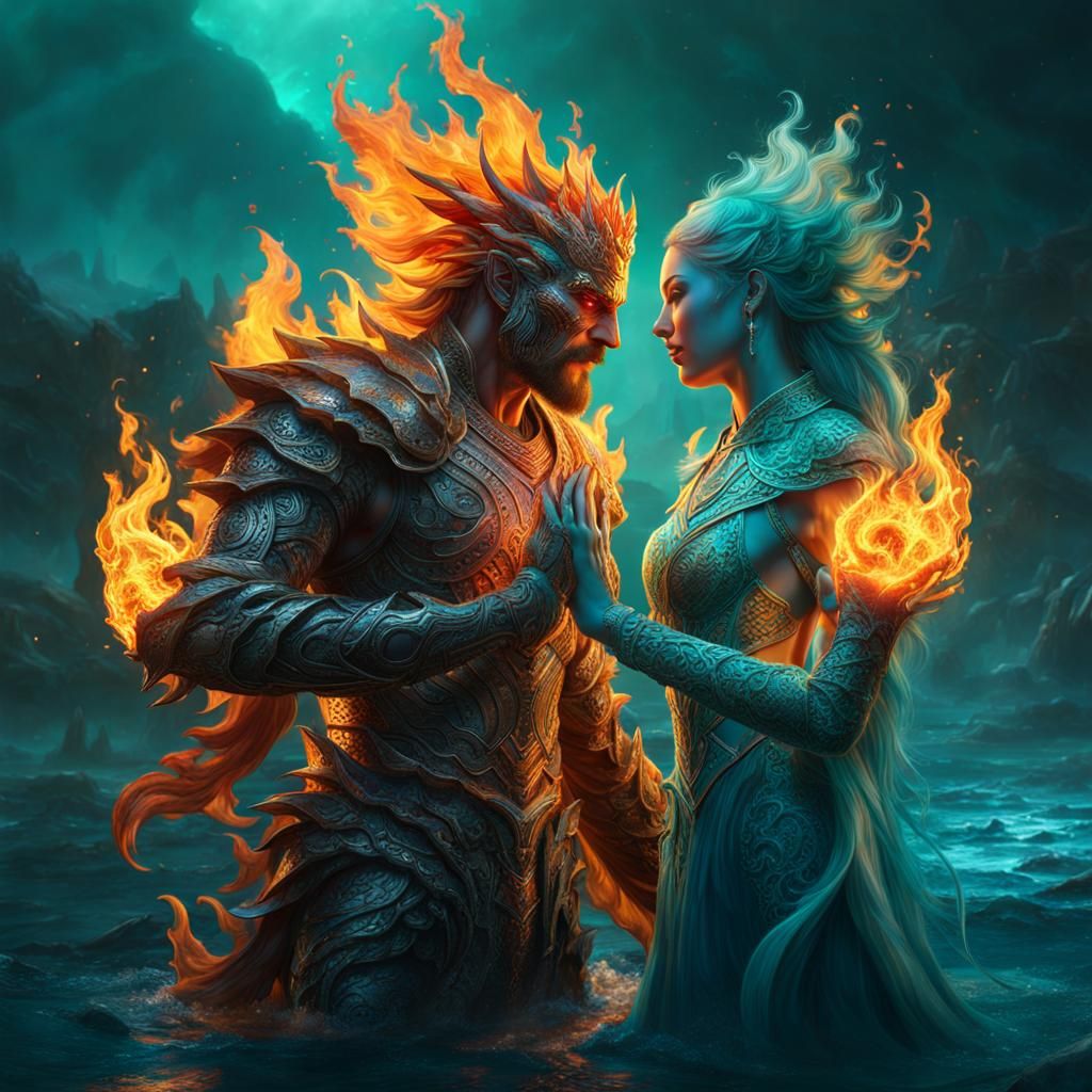 Opposites attract (Fire and Water)