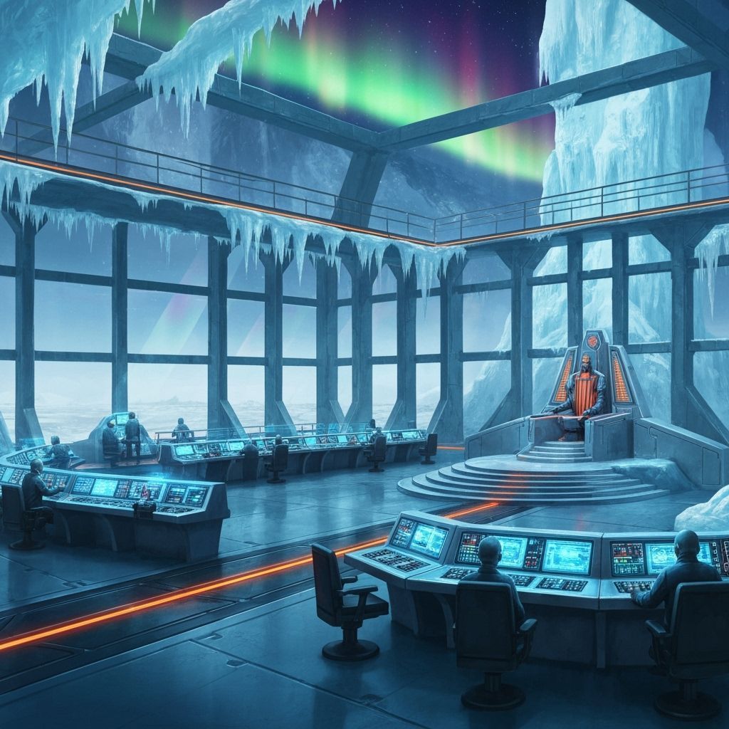 Colossal Ice Fortress Command Chamber Digital Matte Painting
