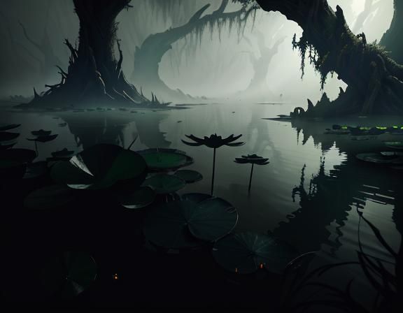 Menacing Bullywug Emerges in Fantasy Swamp