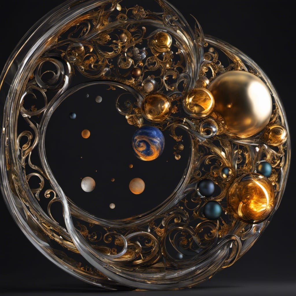 Abstract glass sculpture