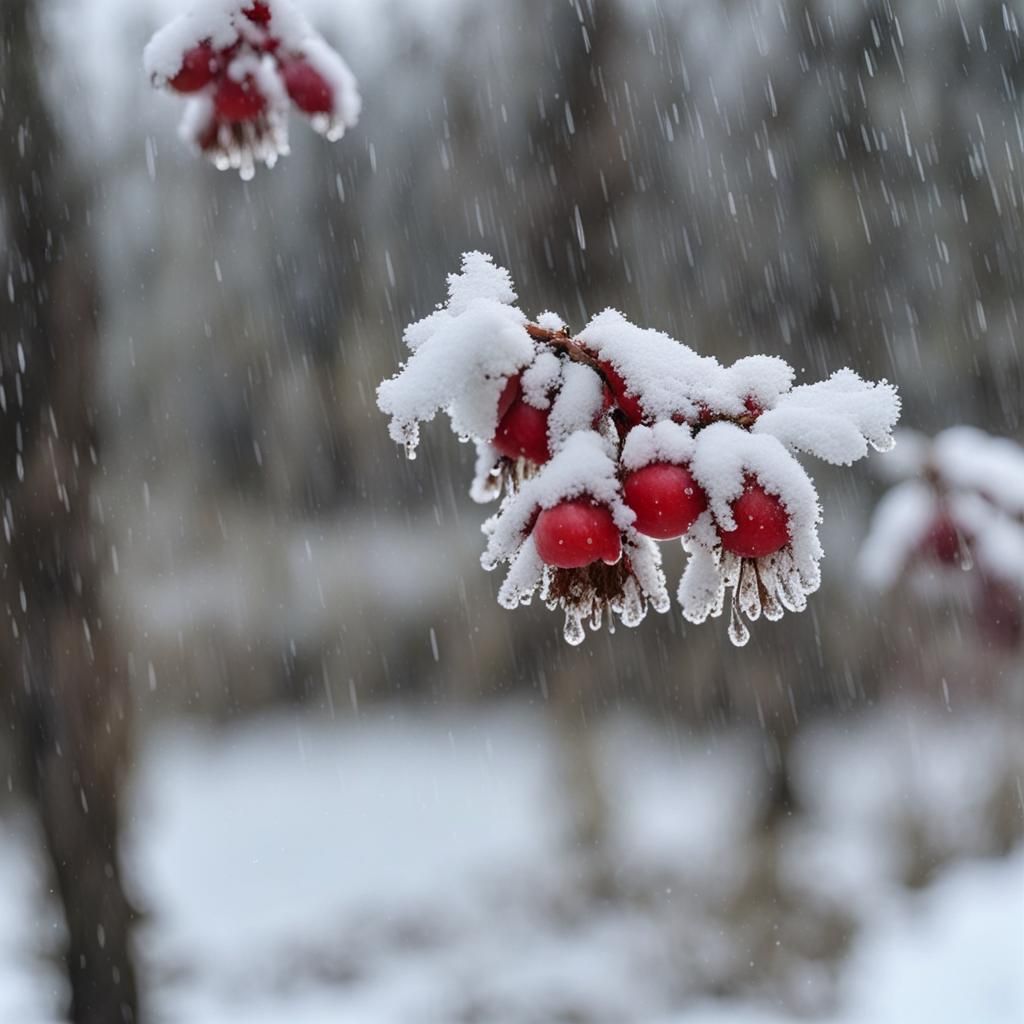 Enchanting Snow Scene: A Moment of Winter Magic