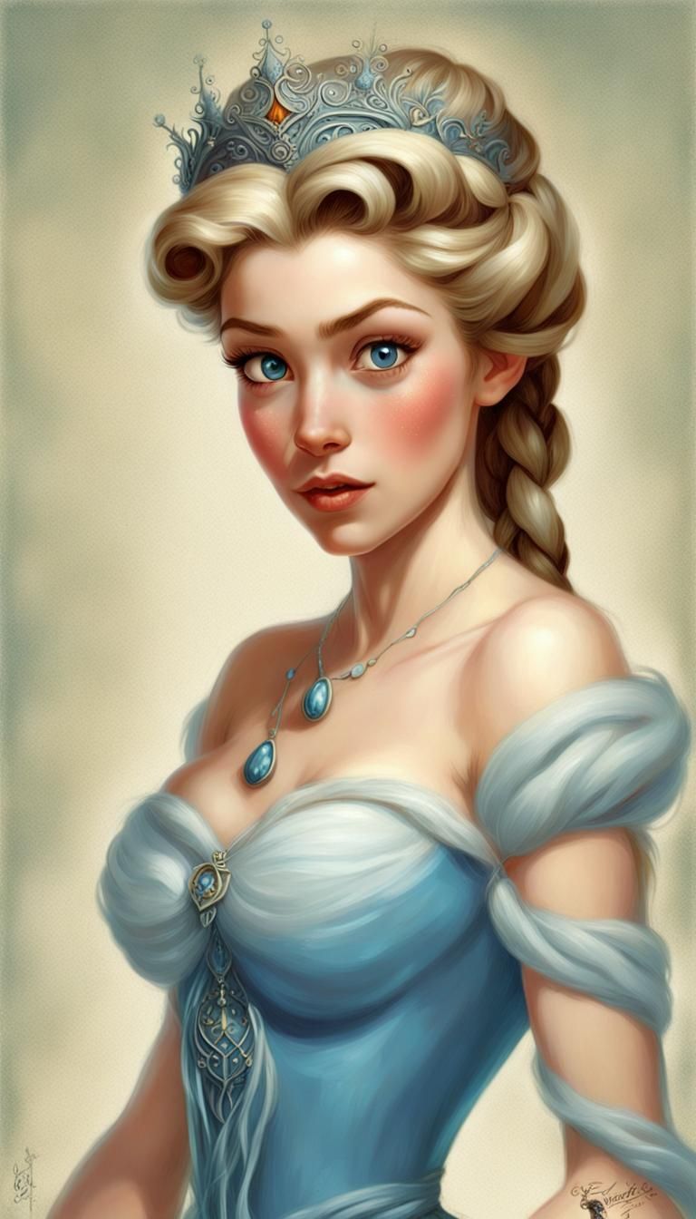 Whimsical Disney Portrait: Gerda from the Snow Queen