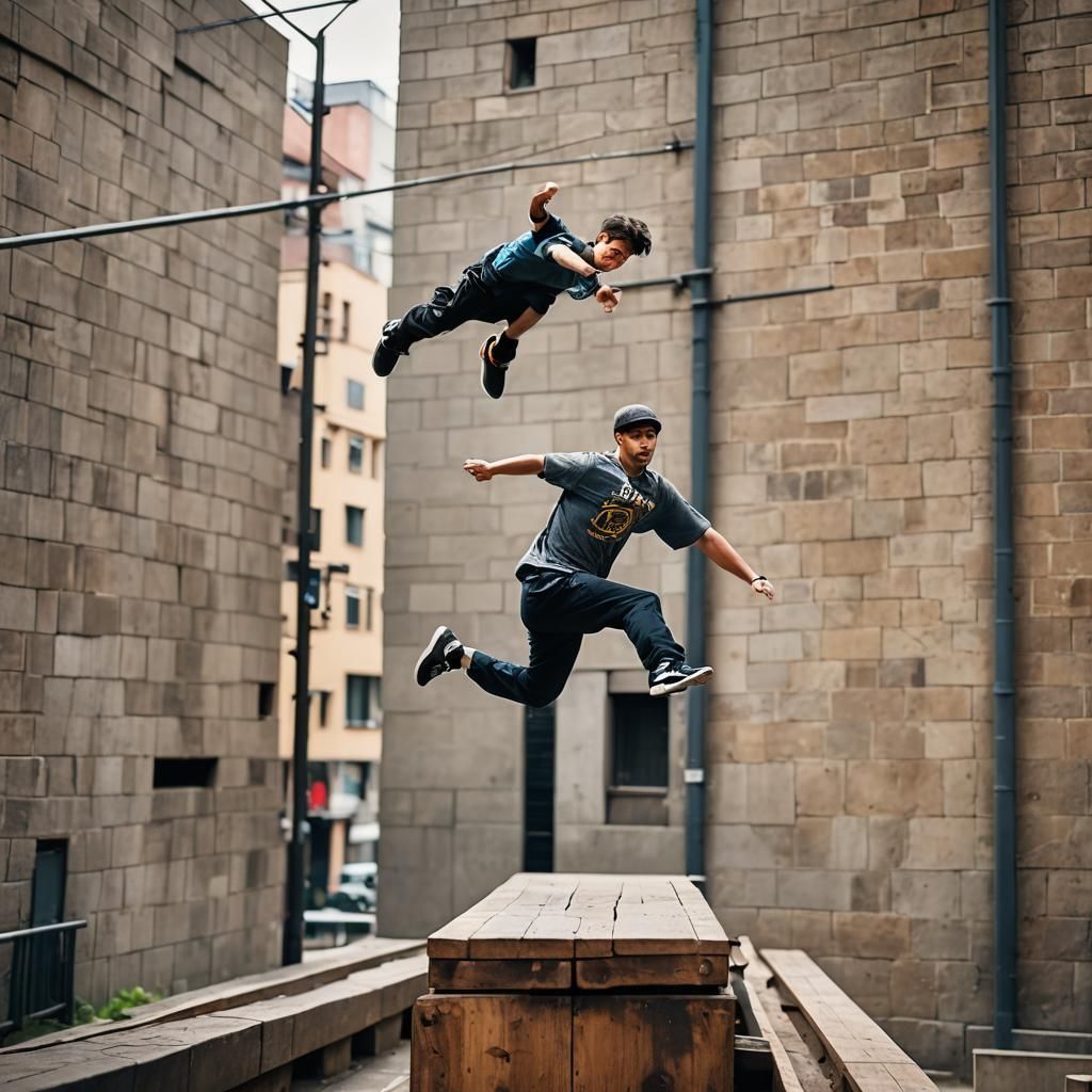 Parkour Train in Suitable Environment: Professional Photo