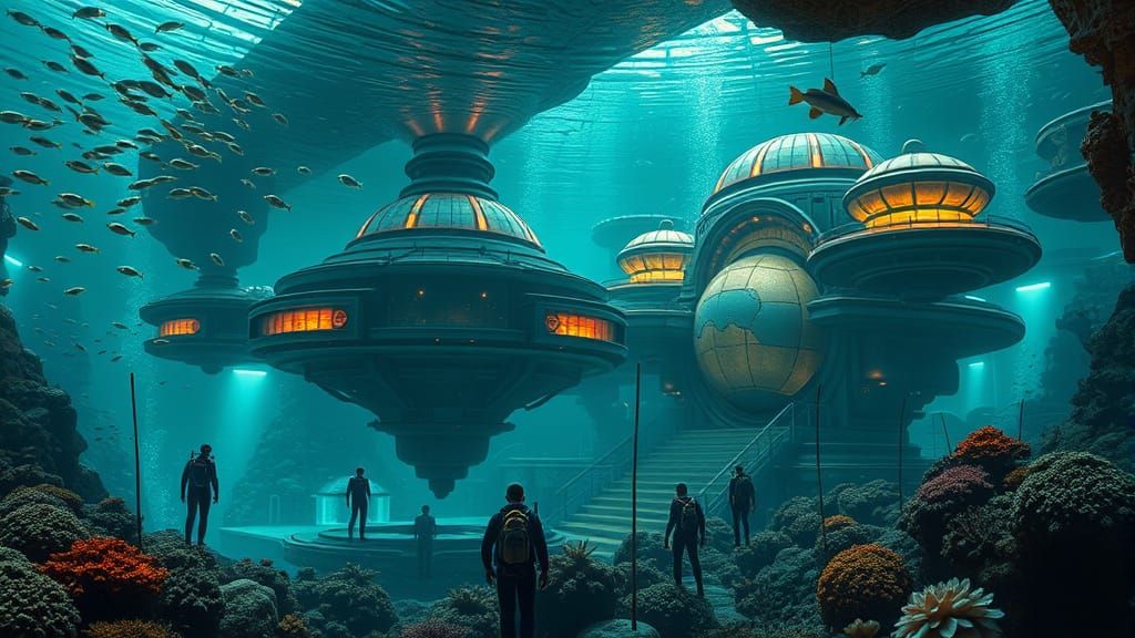 Futuristic Underwater City Inspired by Sci-Fi Art