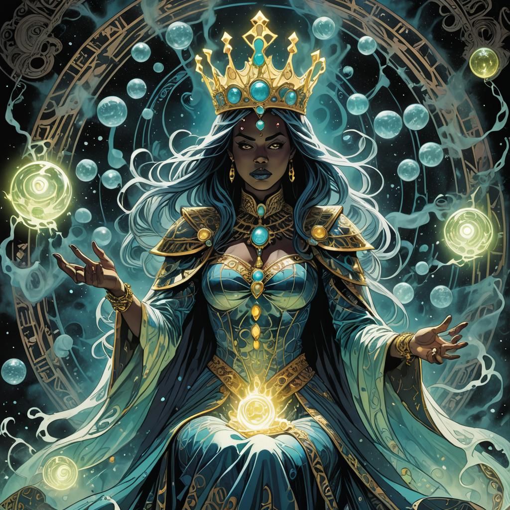 Ghost Queen of the Spirit Board in Comic Book Art