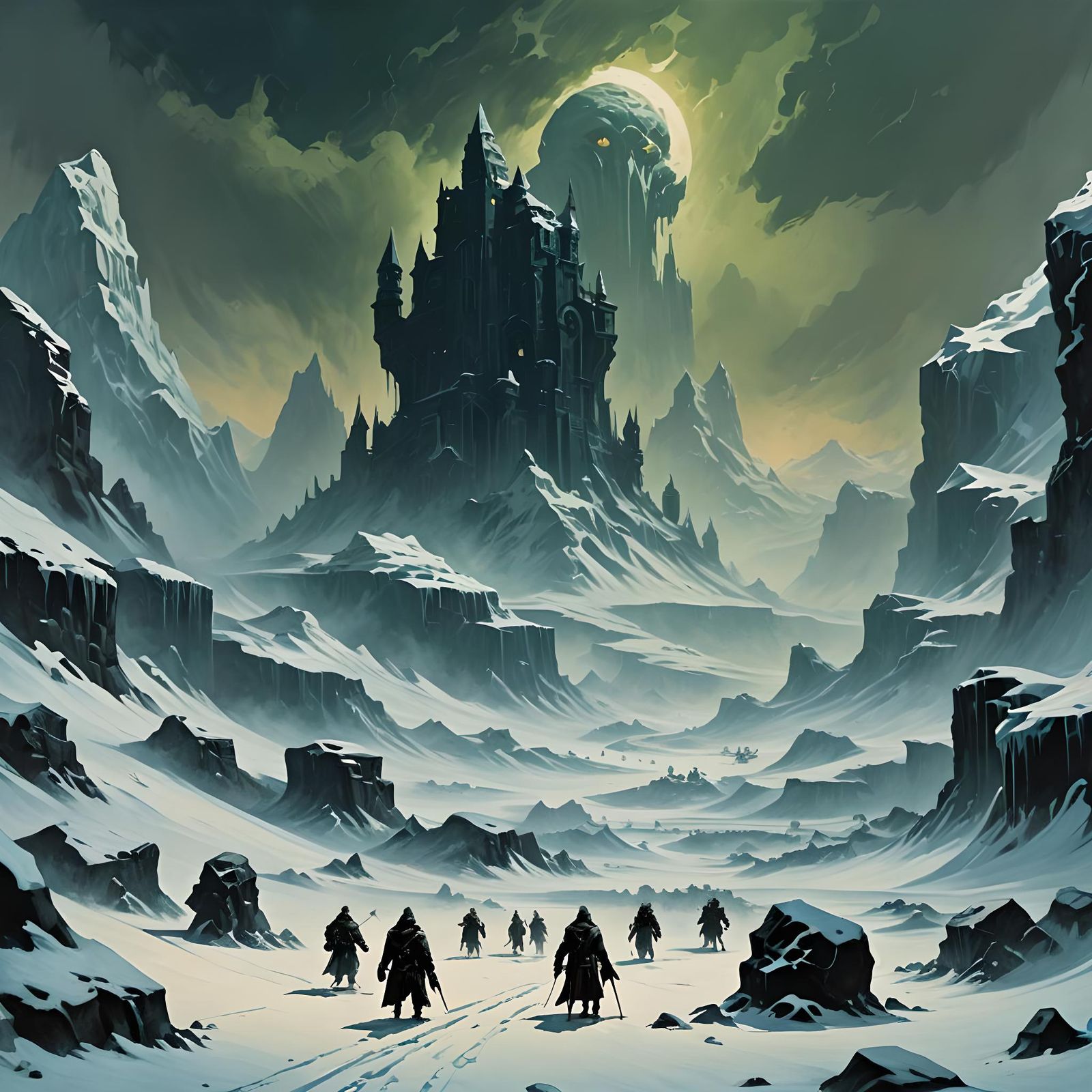 Lovecraft's Kadath in Cold Wastes: Frazetta Style
