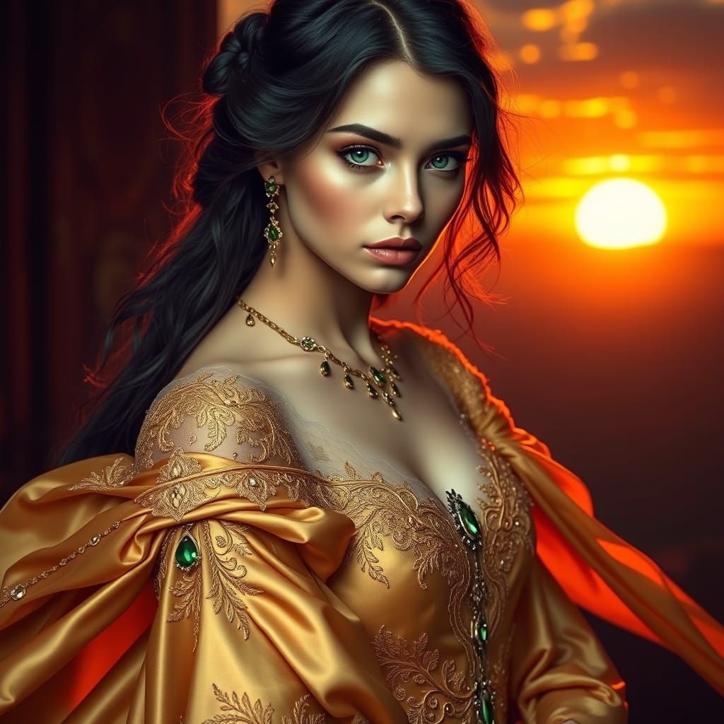 Ethereal Beauty in Baroque Splendor