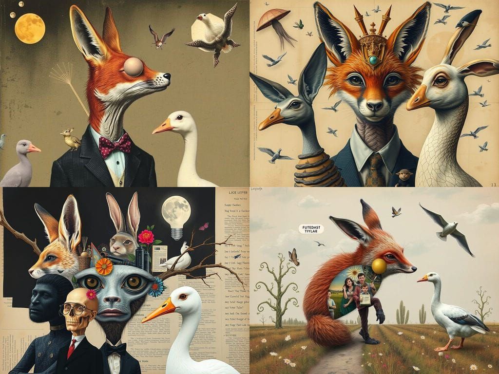 Surreal Dada Collage in Maximalist Style