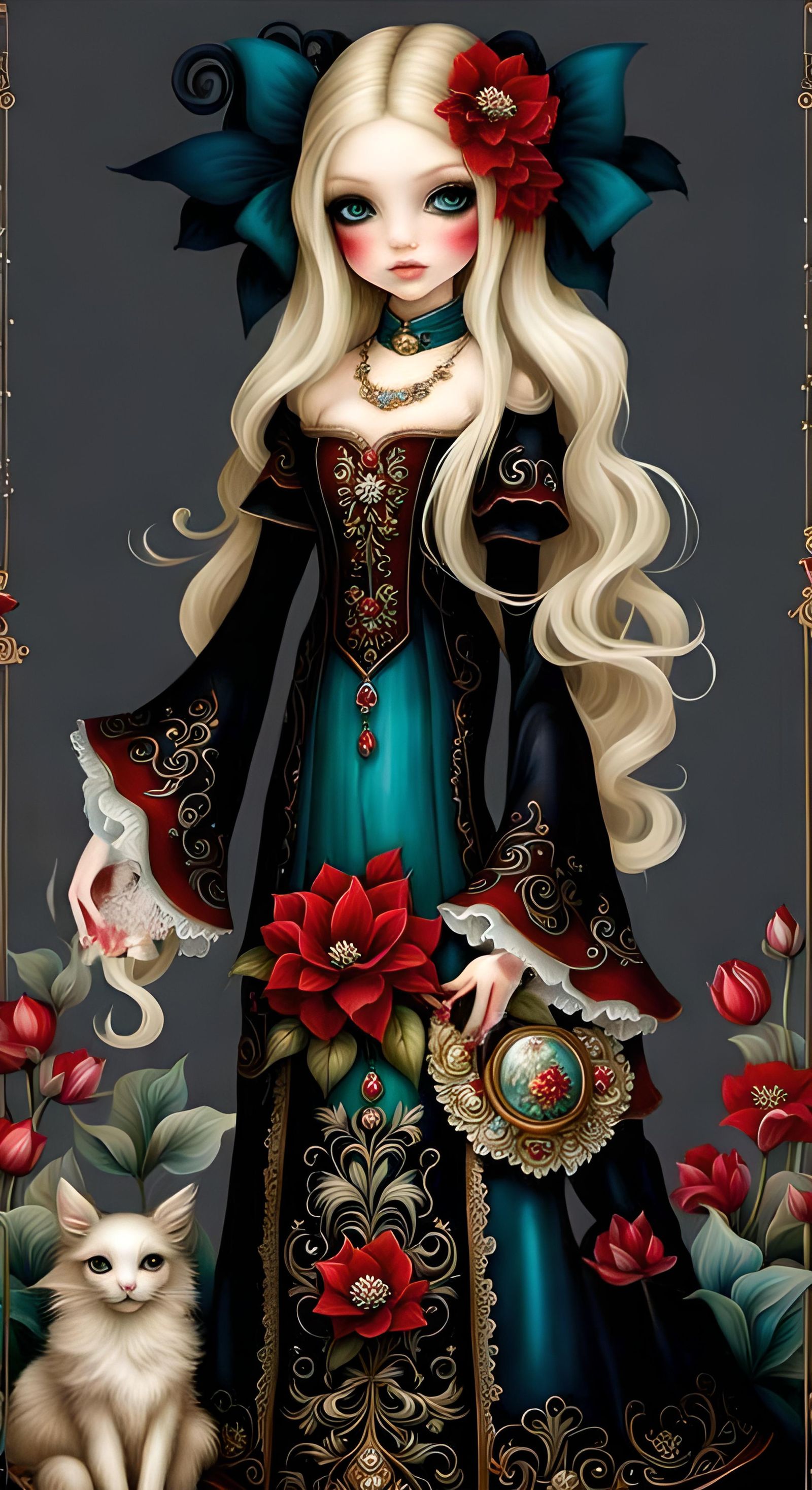Cute Doll with a Dog