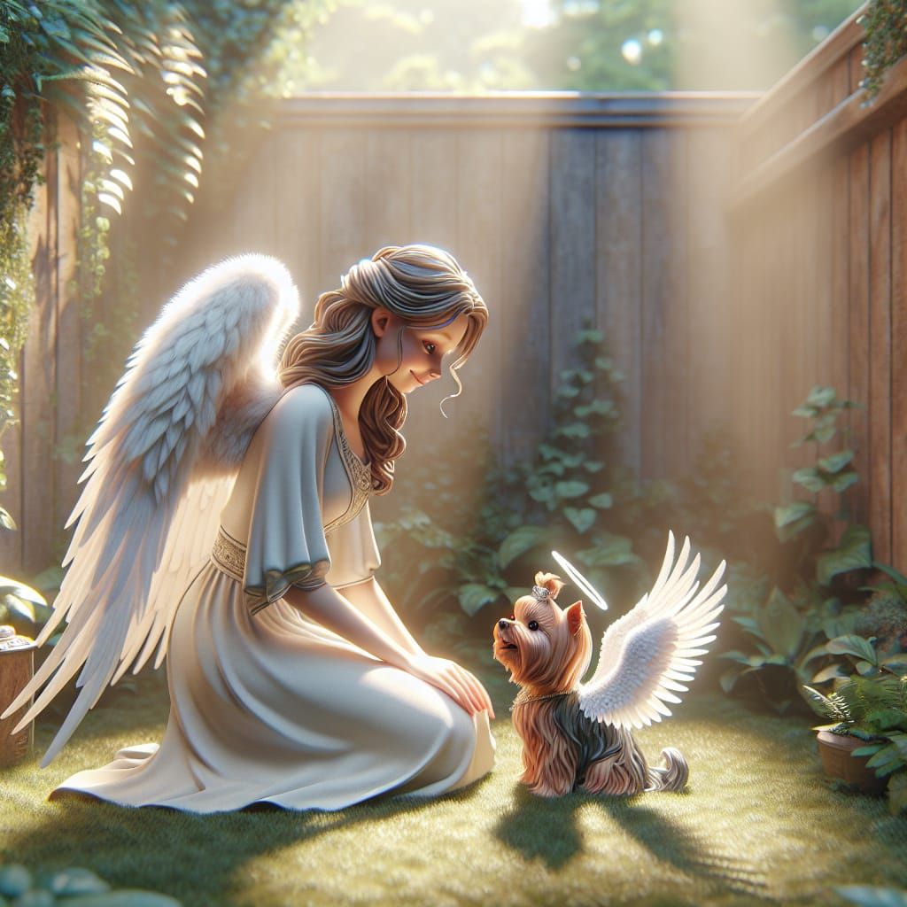 A digital illustration in Disney Pixar 3D style of a serene ...