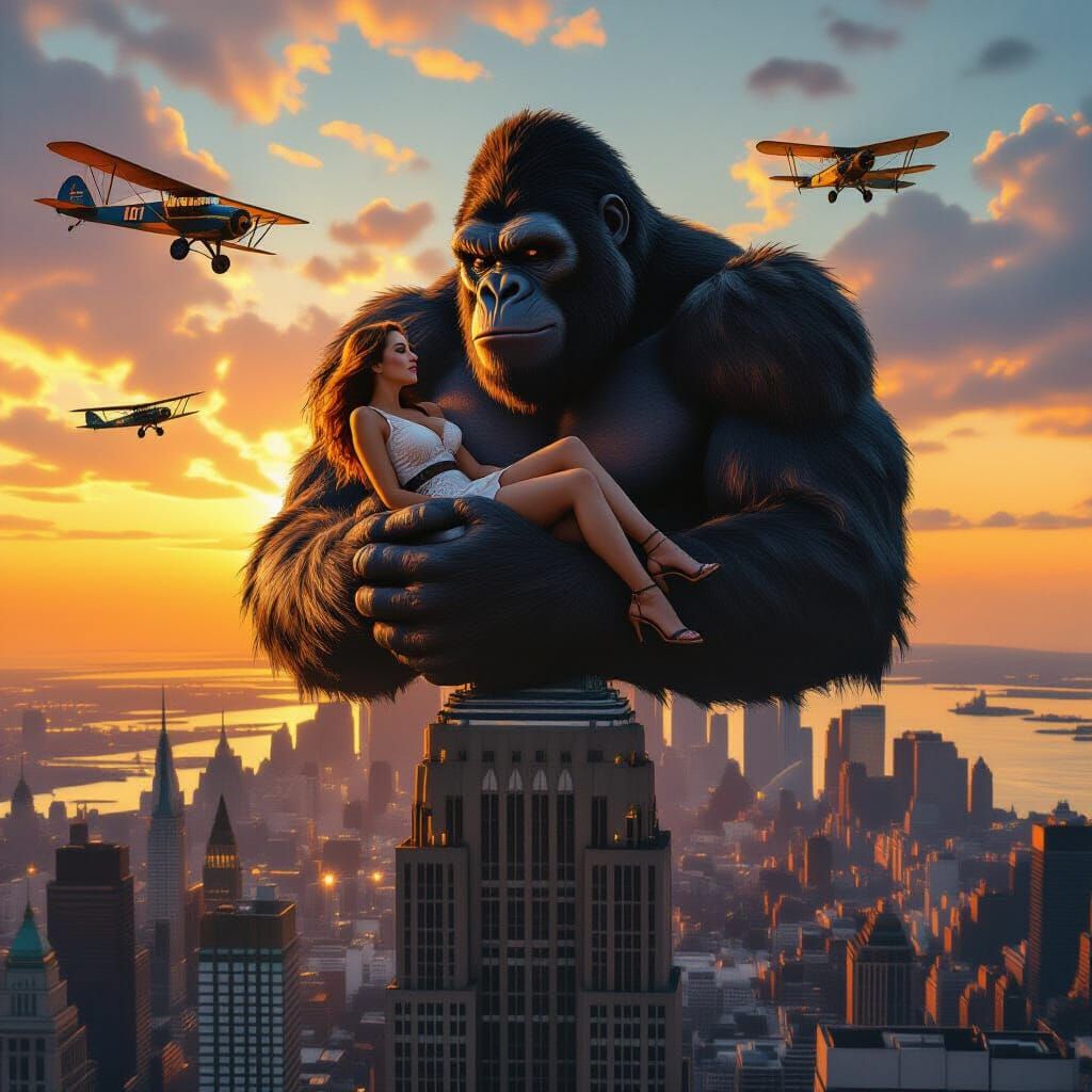Giant Ape Atop Empire State Building