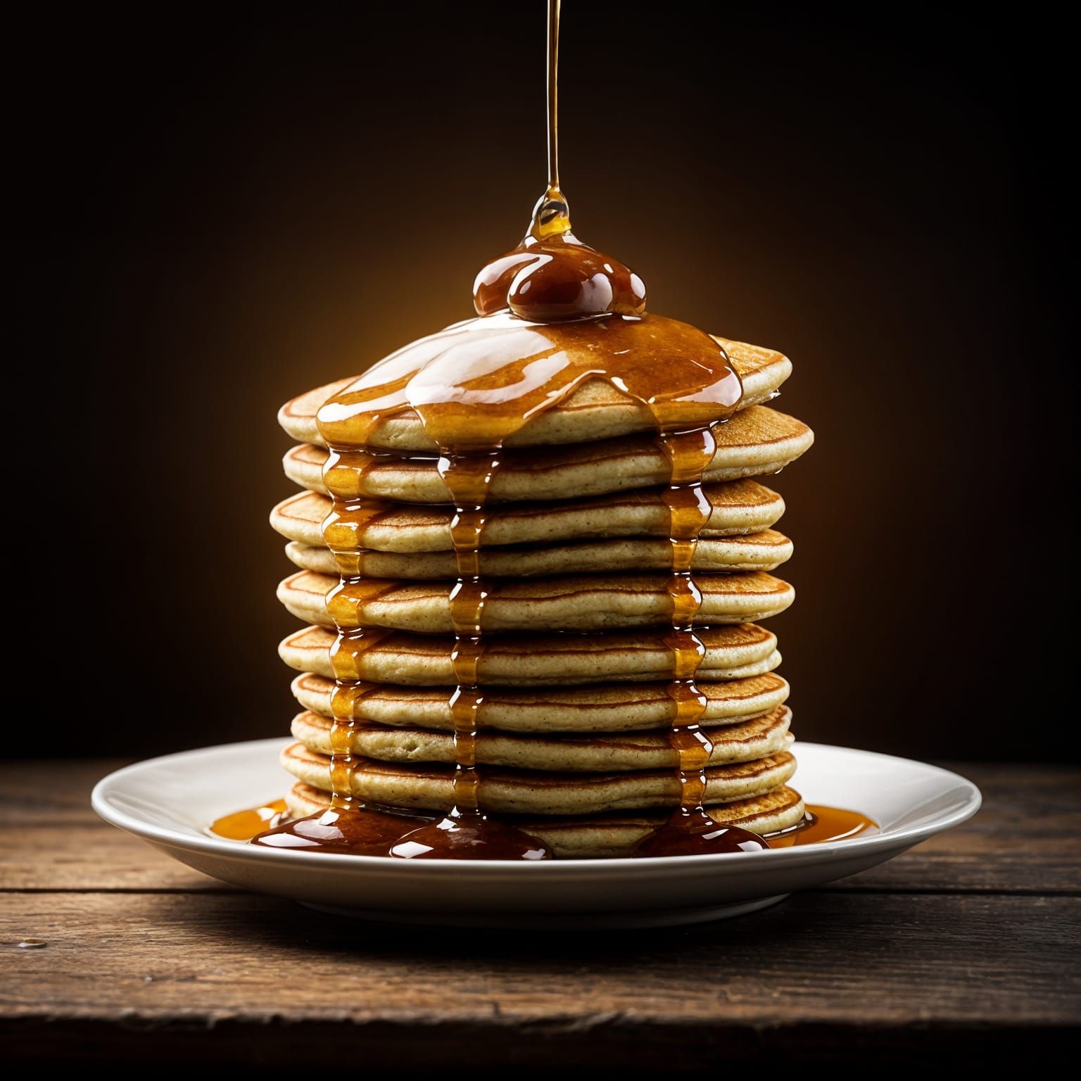 Glowing Pancakes with Cascading Syrup
