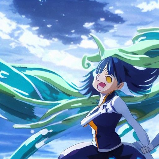 Nejire Hado Matte Painting from My Hero Academia