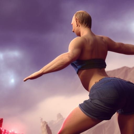 Putin Twerking: Detailed Fantasy Concept Art