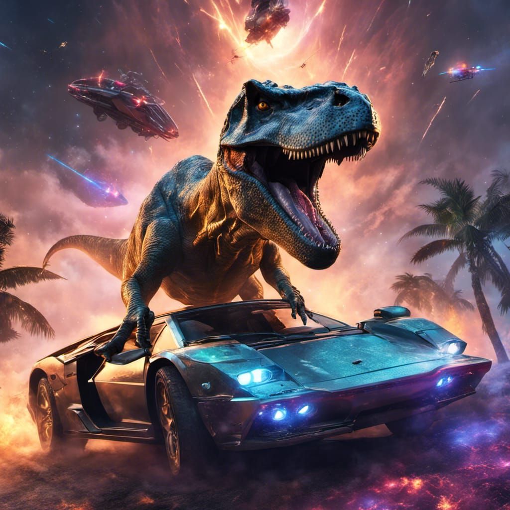 Hollywood Dinosaur Car Chase