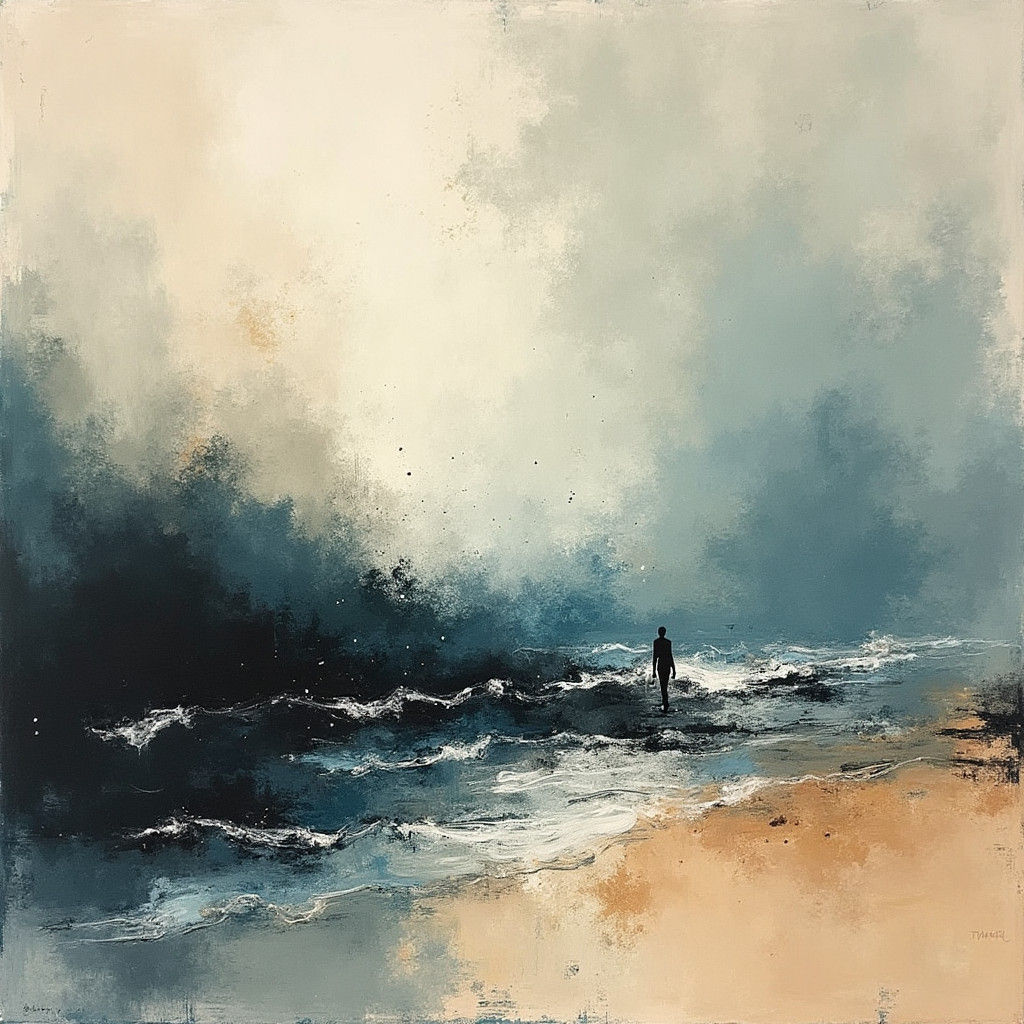 Abstract Sea Strips in Stormy Weather