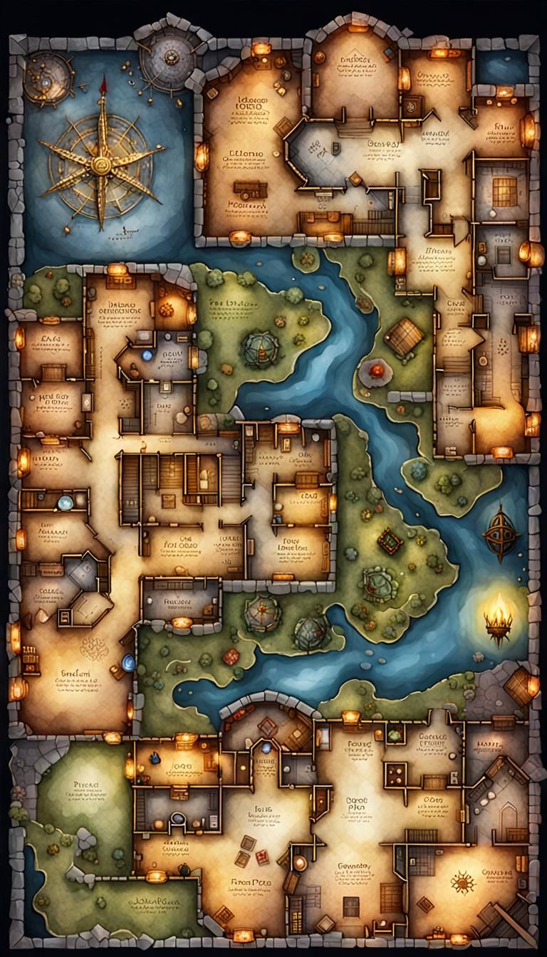 Battlemap of enemy lair