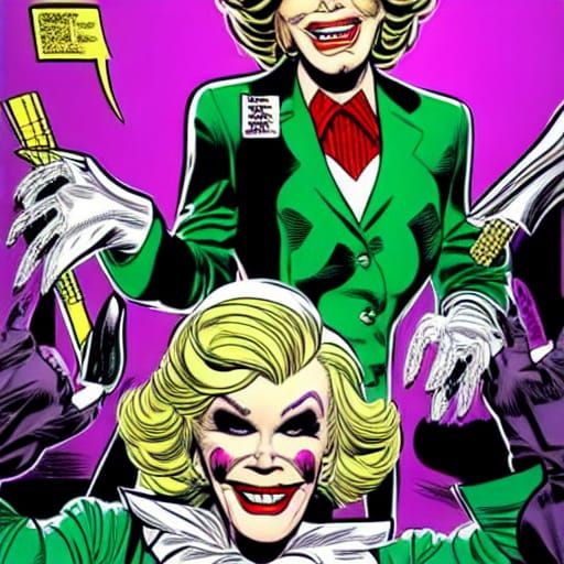 Joan Rivers as The Joker Comic Book Art
