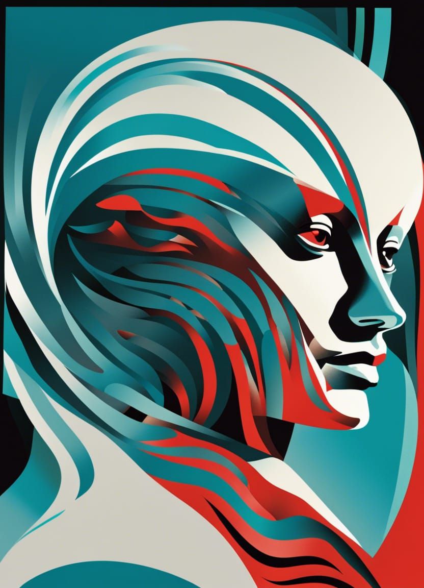 Futuristic Silhouette Film Cover in Aquamarine