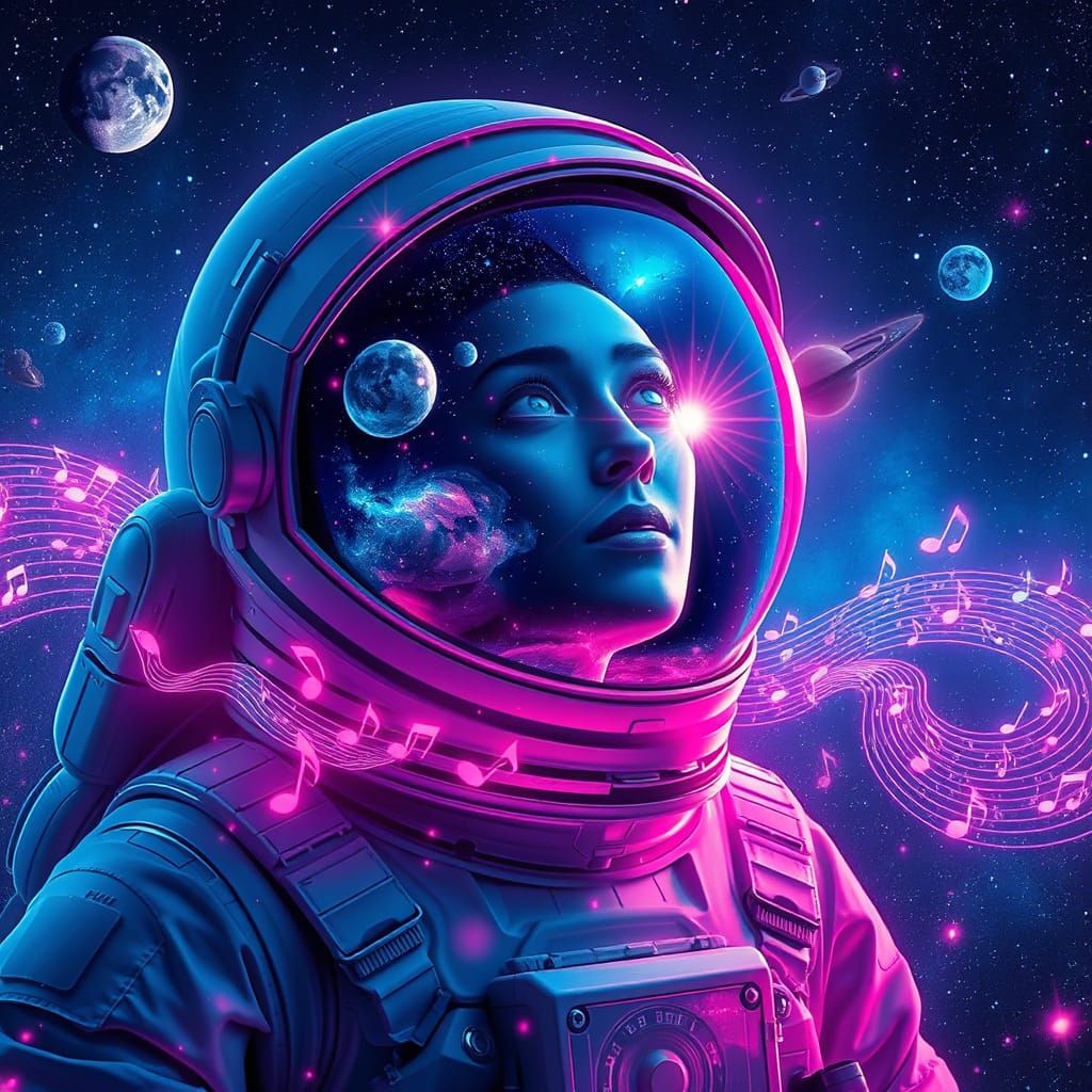 Cosmic Harmony in Vibrant Light