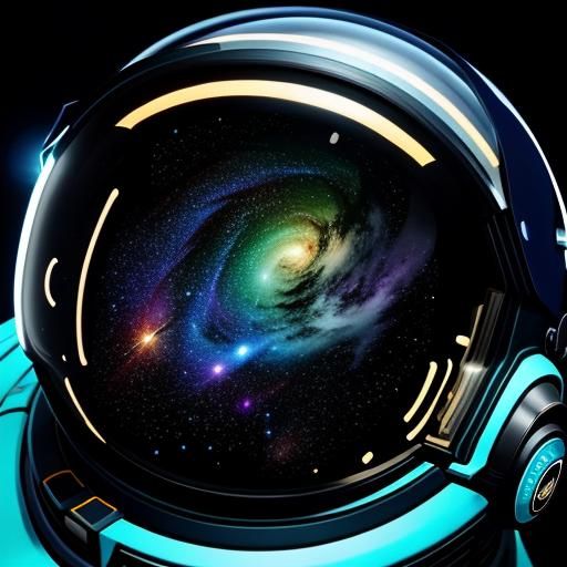 Astronaut Tattoo in Space: Minimalist Vector Art