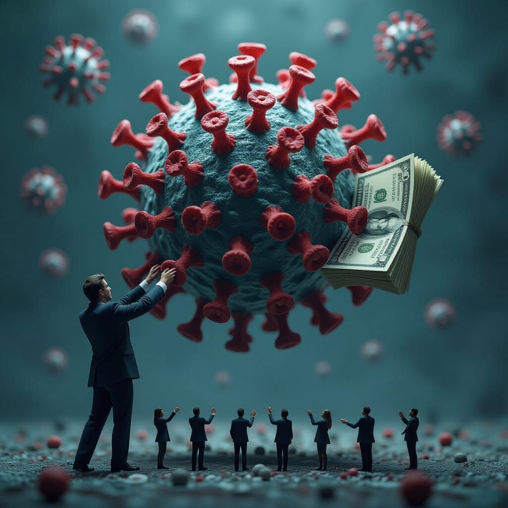 Official Crushes People Under Giant Virus, Holds Cash