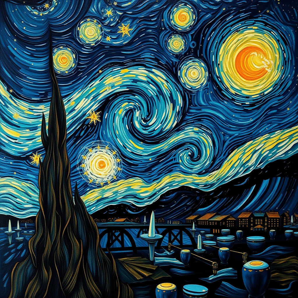 Melodie D'Altai in Starry Night Style