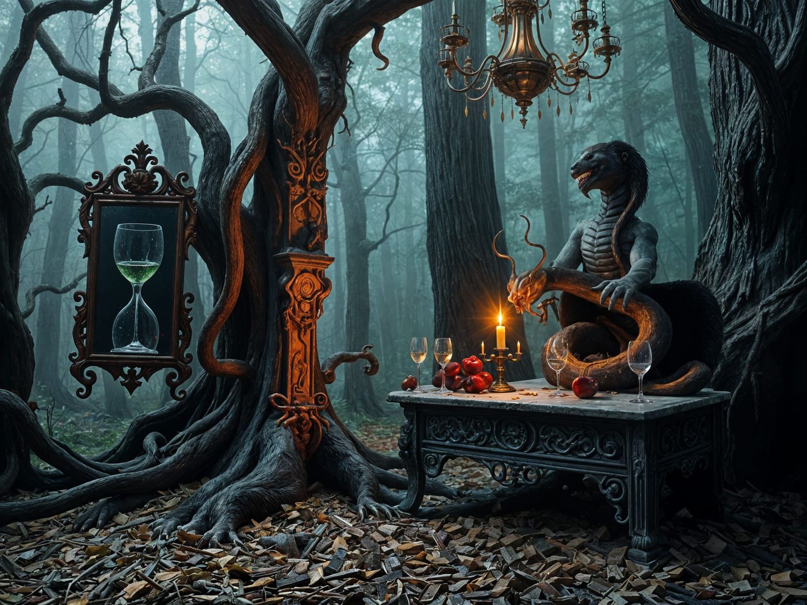 Surreal Landscape of Vice and Corruption