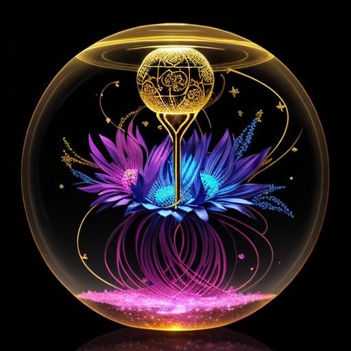 Abstract 3D Mandala in Anime CGI Style