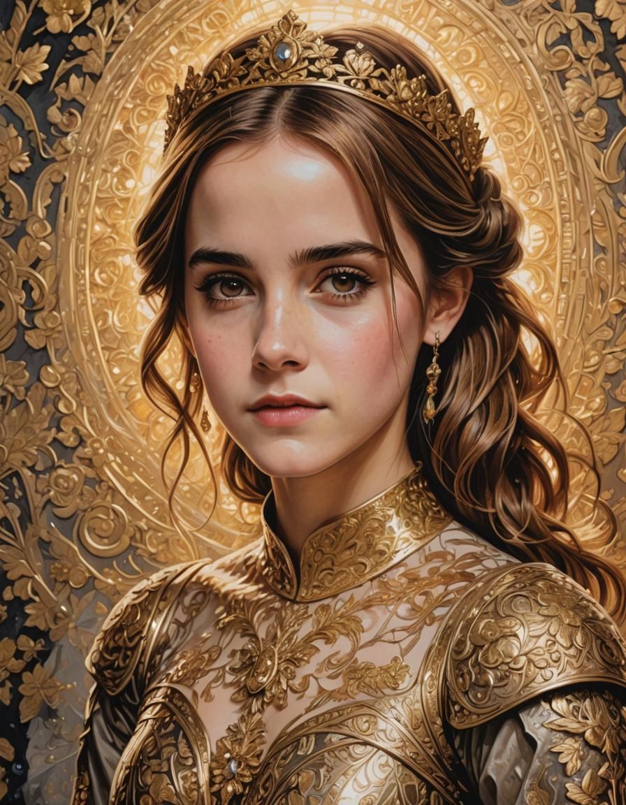 Emma Watson as Medieval Princess in Soviet Pop Art