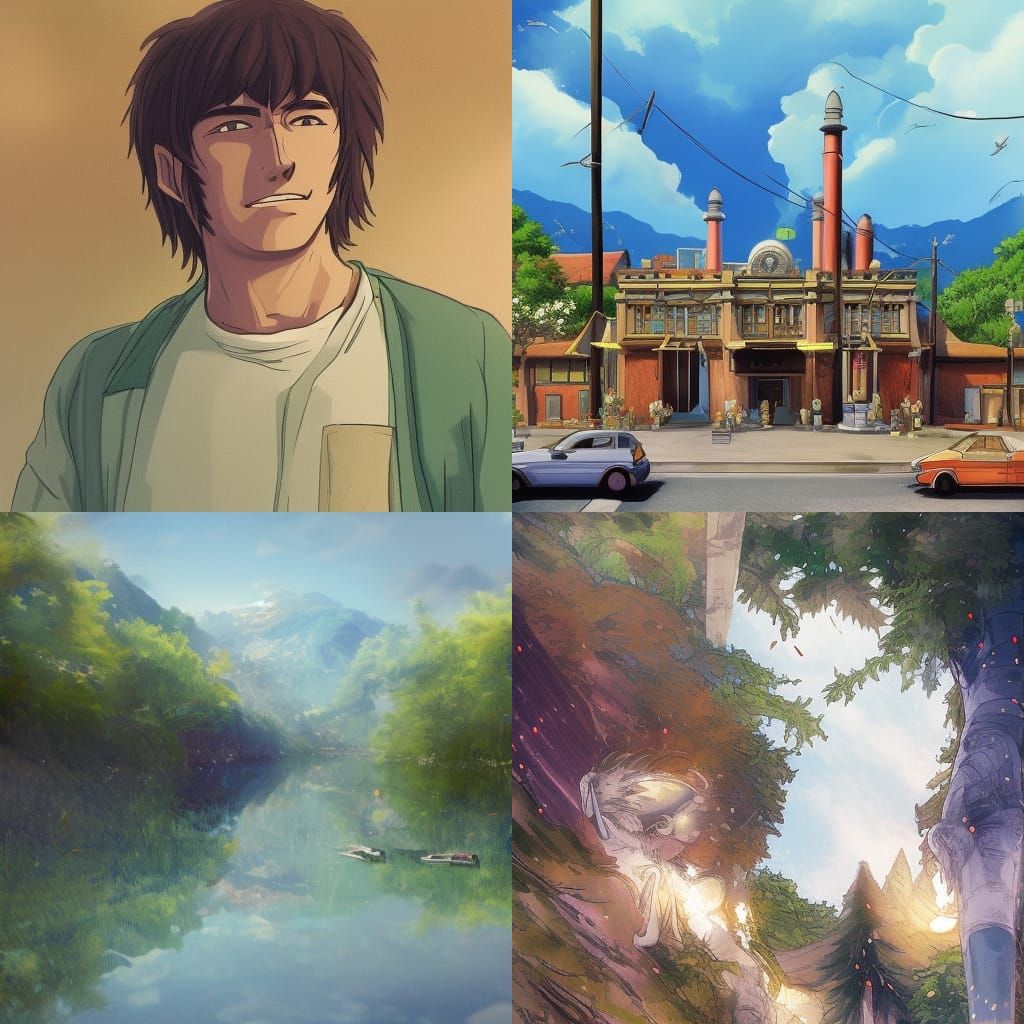 Anime Key Visual in Studio Ghibli Style