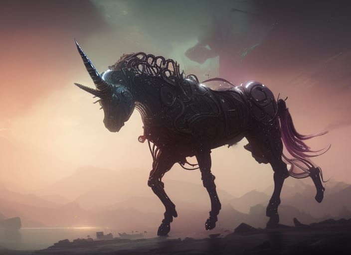 Mechanical Unicorn: A Dark Fantasy Masterpiece