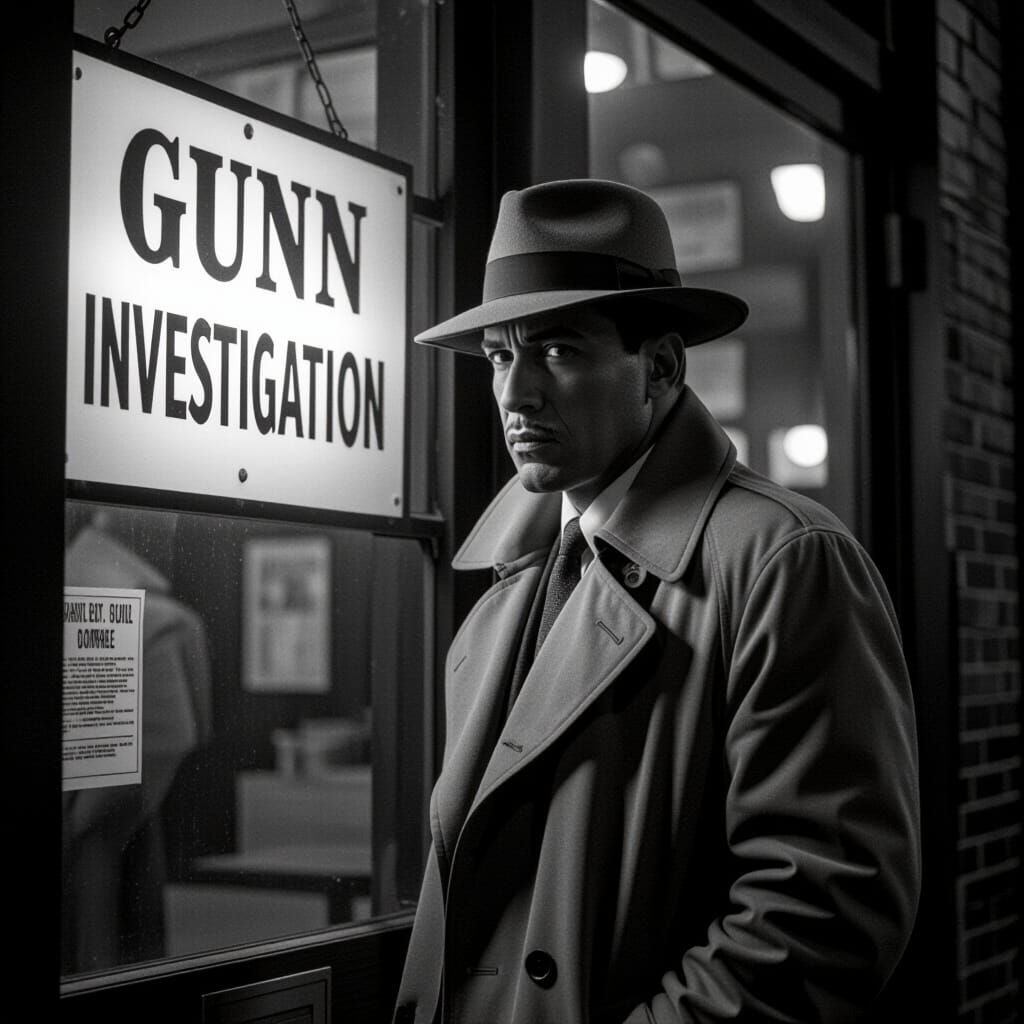 Moses Gunn as a Black Private Investigator in Film Noir Styl...