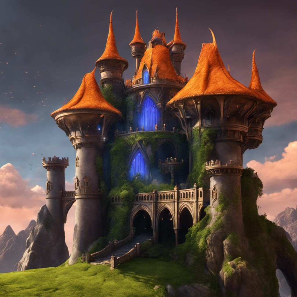 Fantasy fairy castle, Fantasy Background