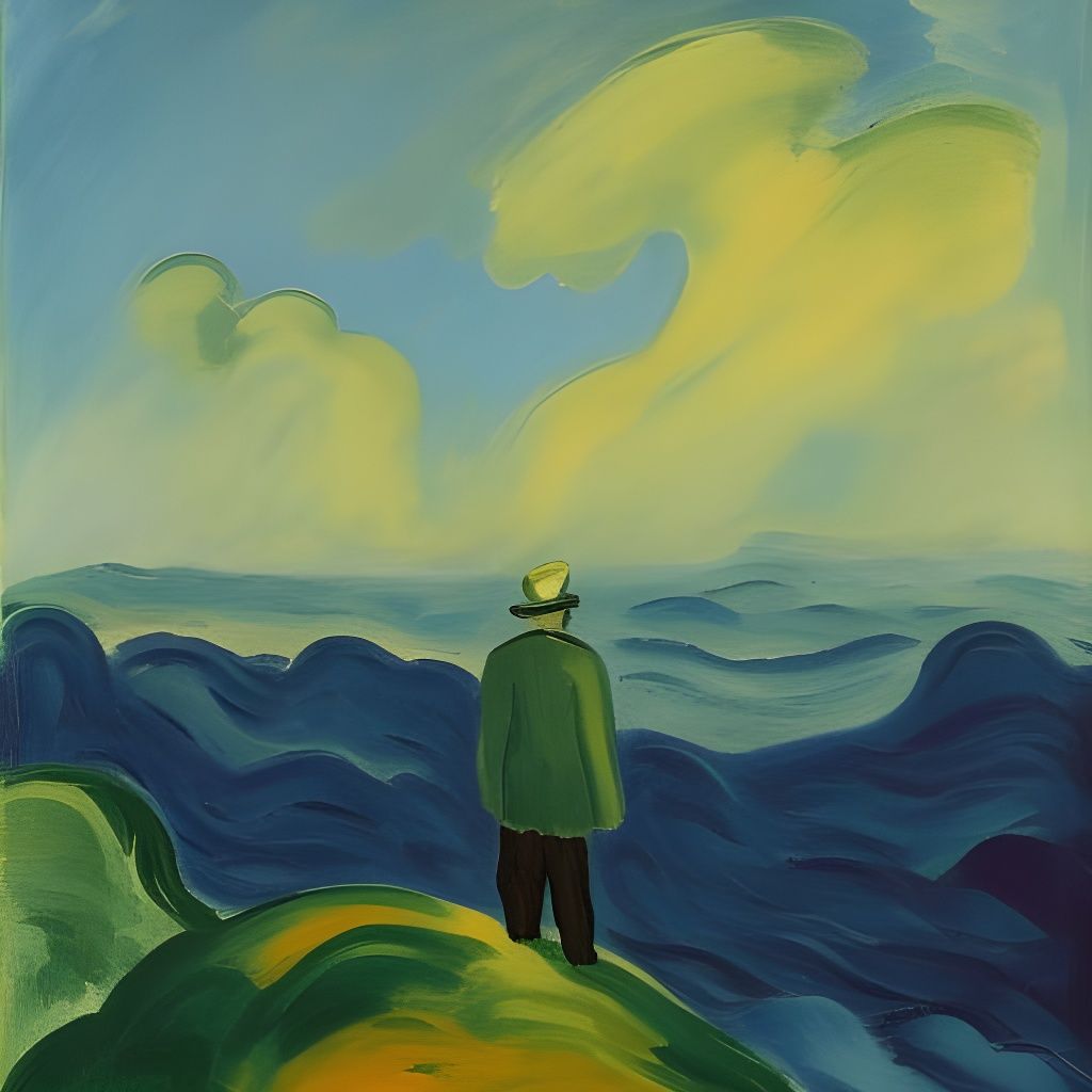 Wanderer Above the Sea of Fog: Fauvist Style