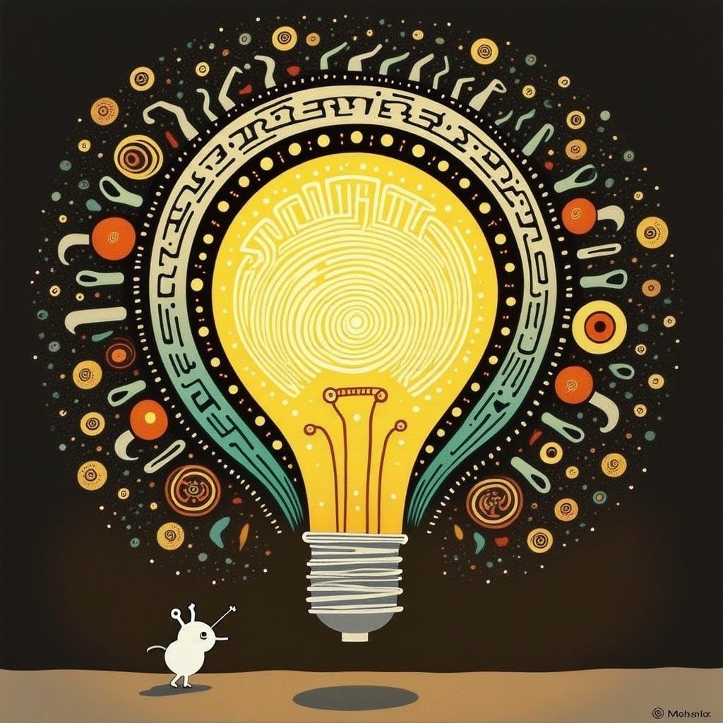 Vintage-Style 1920s Light Bulb Art in 3D Kirigami