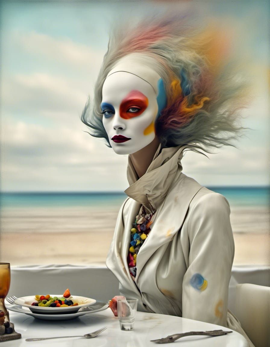 Polychromatic Alien in Abstract Matte Painting