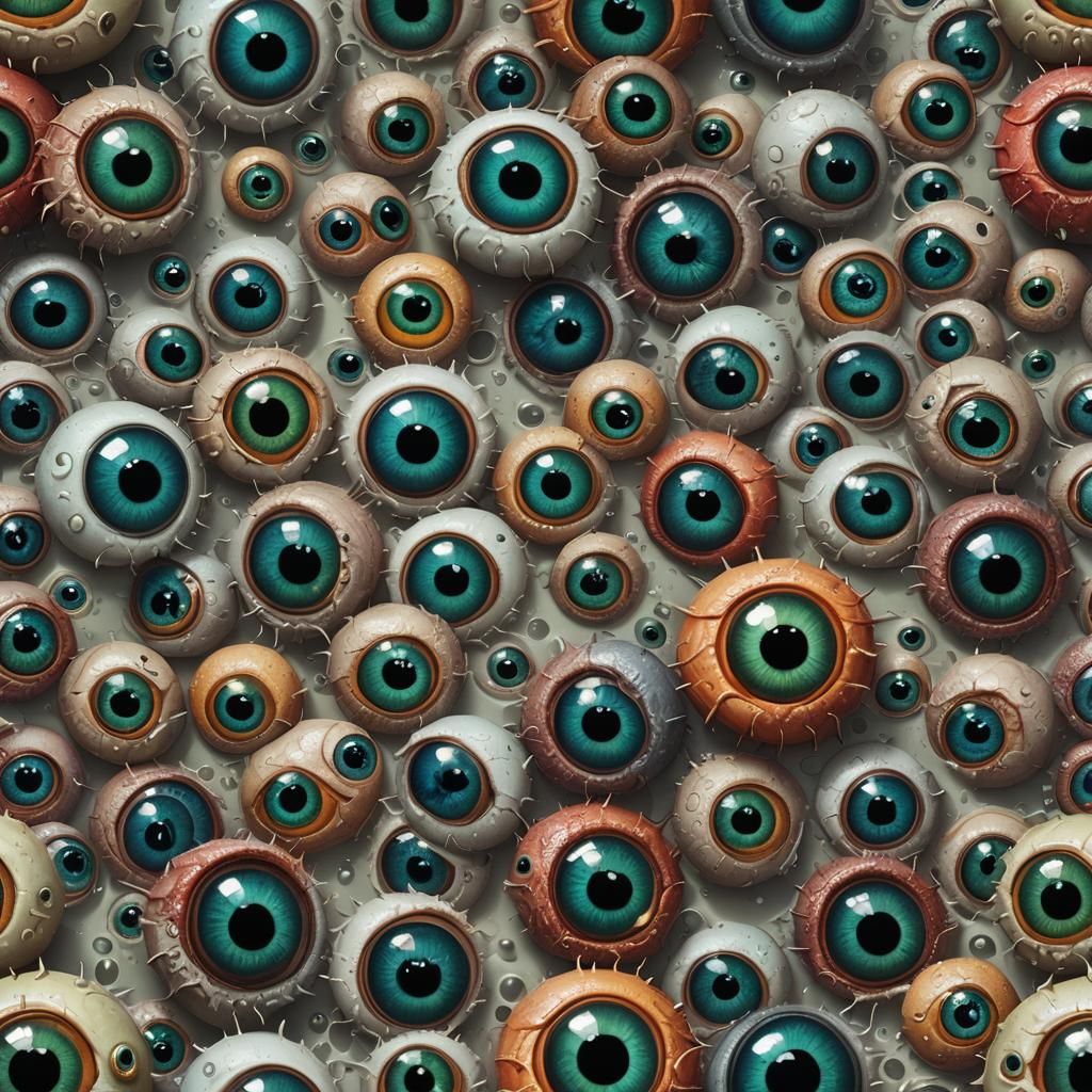 Surreal Fantasy Creatures with Big Eyes